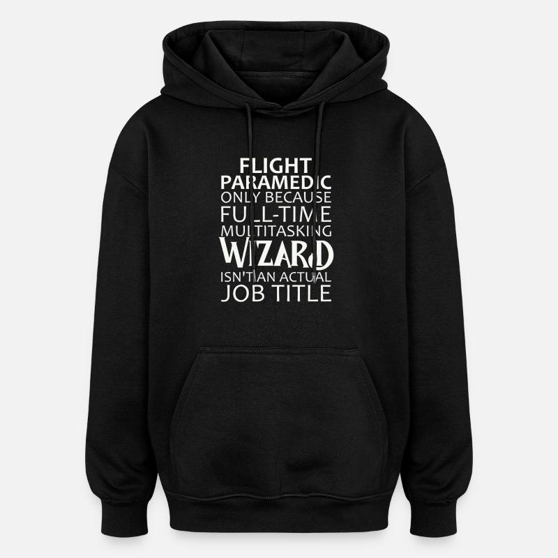 Flight Paramedic Wizard Luftrettung - Oversized Unisex Hoodie - Schwarz