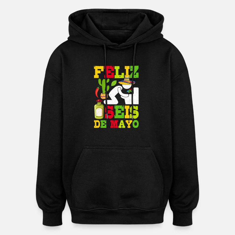 Cinco De Mayo - Sweat à capuche oversize unisexe - noir