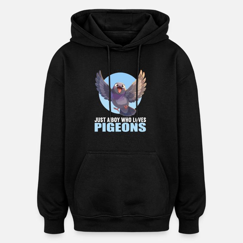 Pigeons Pigeon - Sweat à capuche oversize unisexe - noir