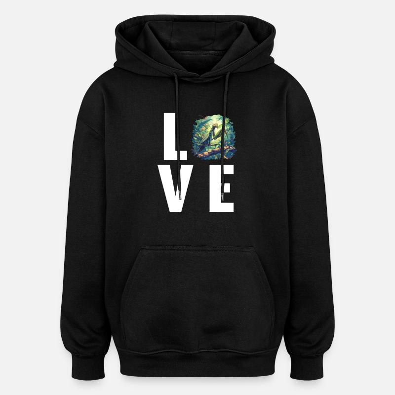 Praying mantises Praying mantis - Oversized Unisex Hoodie - black