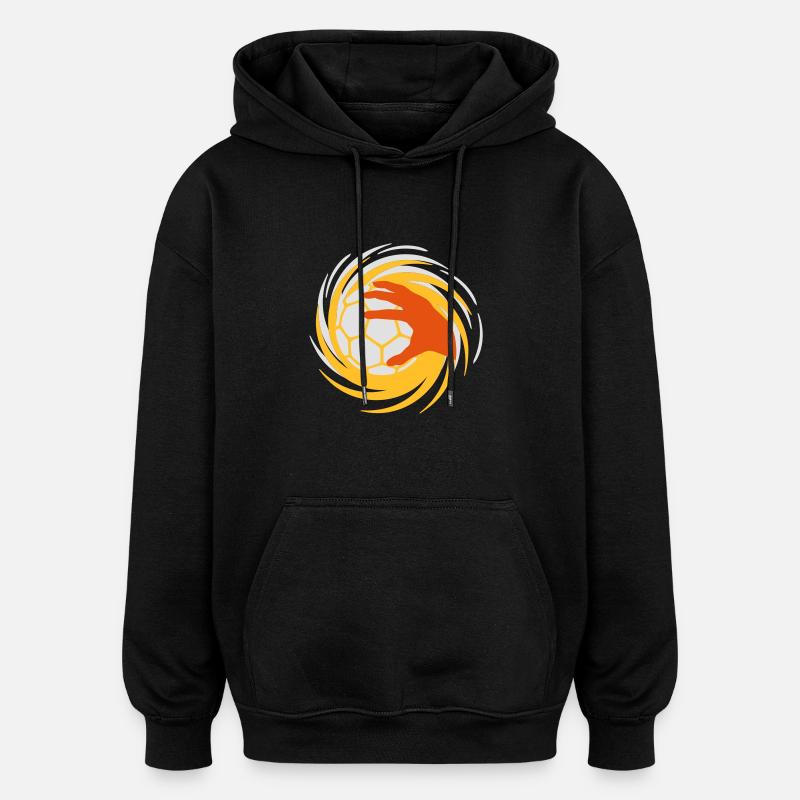 Handball strudel main - Sweat à capuche oversize unisexe - noir