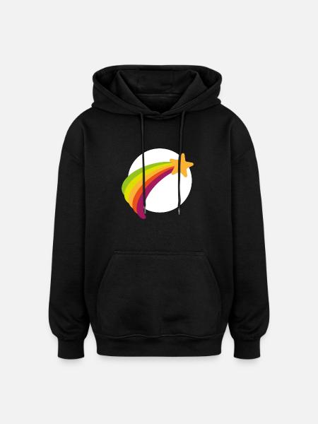 Glücksbärchi Regenbogen - Oversized Unisex Hoodie - Schwarz