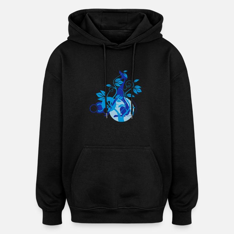 springtime - Oversized Unisex Hoodie - black