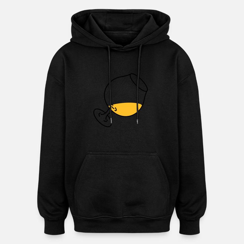 Cognacglas - Oversized Unisex Hoodie - Schwarz