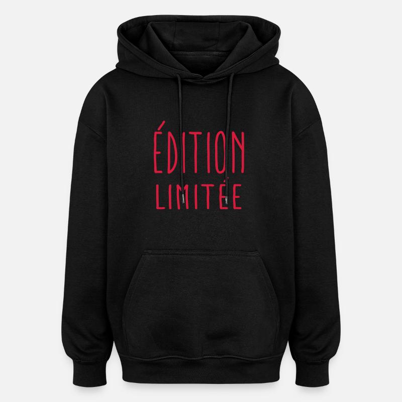 Edition Limitée (1c) - Sweat à capuche oversize unisexe - noir
