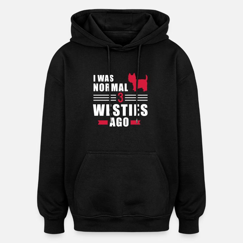 Westie - Sweat à capuche oversize unisexe - noir