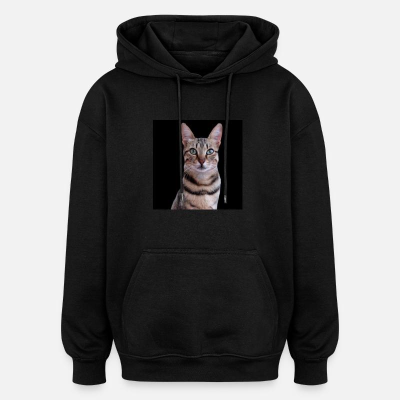 Chats chats - Sweat à capuche oversize unisexe - noir