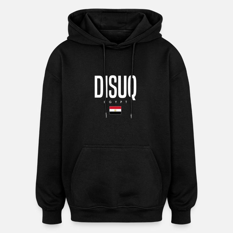 Disuq, Égypte - Sweat à capuche oversize unisexe - noir