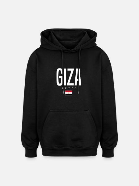 Giza Egypt - Oversized Unisex Hoodie - black