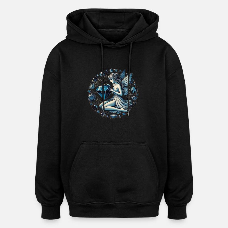 Saphir-Fee - Oversized Unisex Hoodie - Schwarz