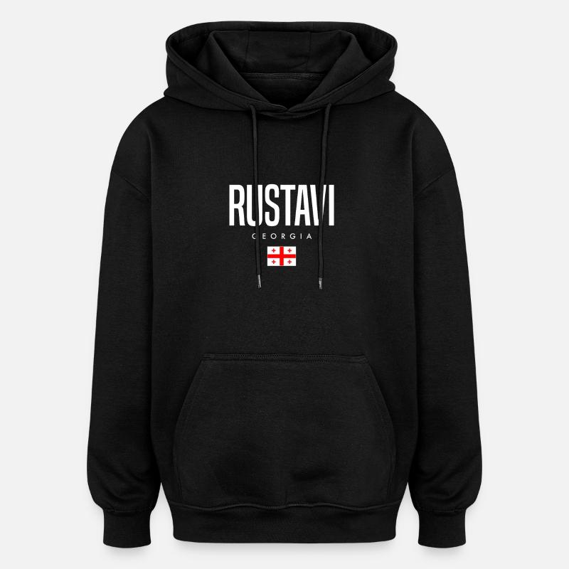 Rustavi Georgien - Oversized Unisex Hoodie - Schwarz