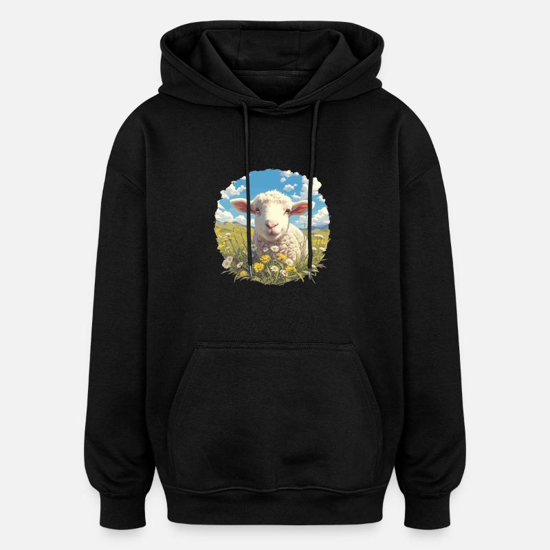 Sheep Sheep - Oversized Unisex Hoodie - black