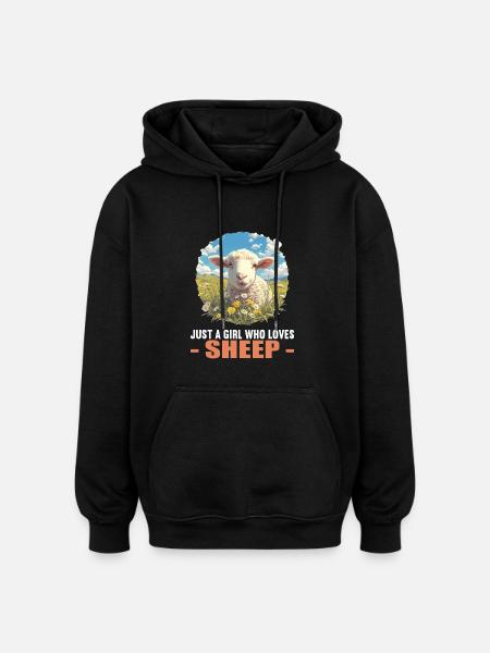 Sheep Sheep - Oversized Unisex Hoodie - black