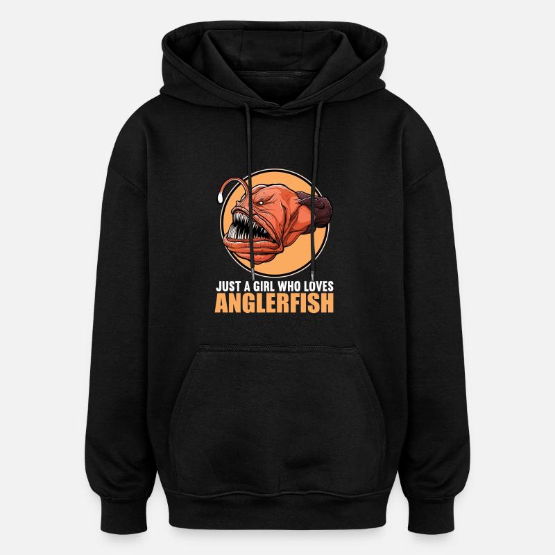 Poisson-grenouille poisson-grenouille - Sweat à capuche oversize unisexe - noir