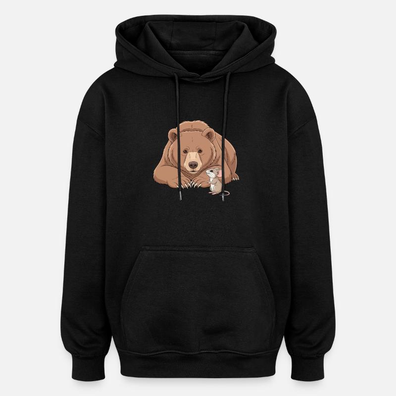 L’ours et la souris - Sweat à capuche oversize unisexe - noir