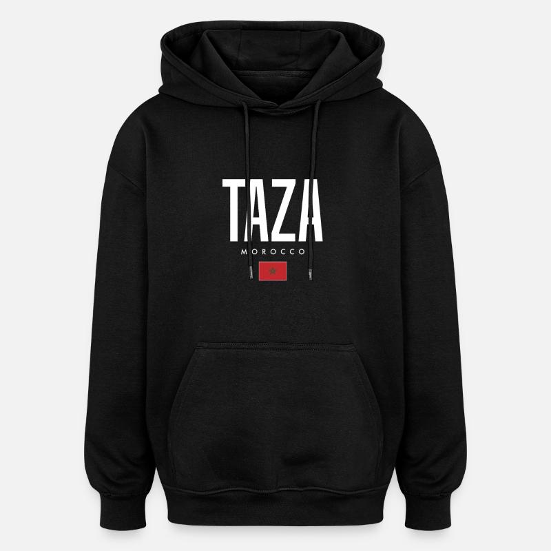 Taza Maroc - Sweat à capuche oversize unisexe - noir