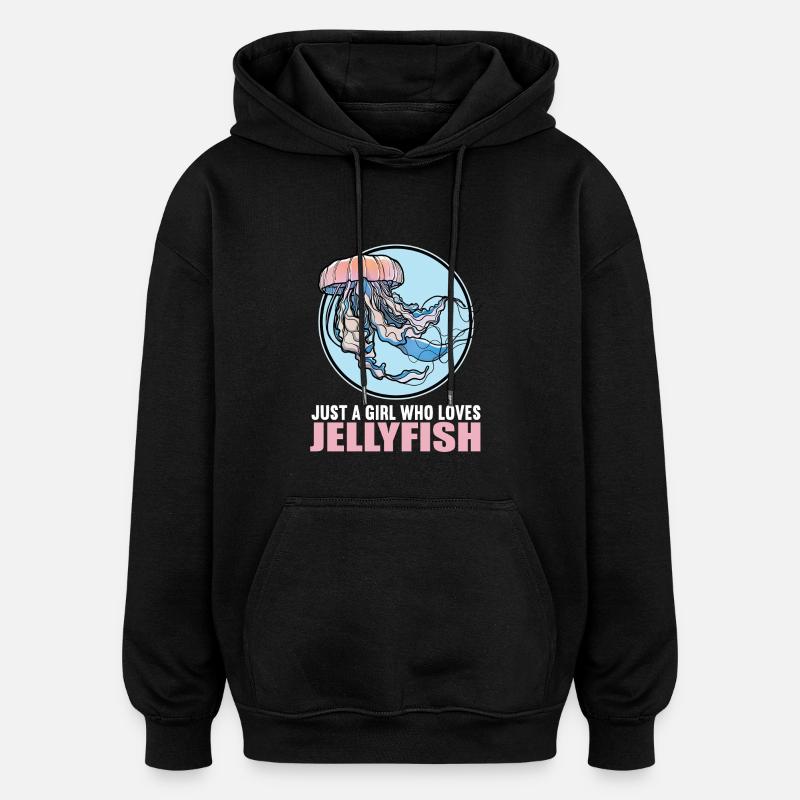 Méduse Méduse - Sweat à capuche oversize unisexe - noir