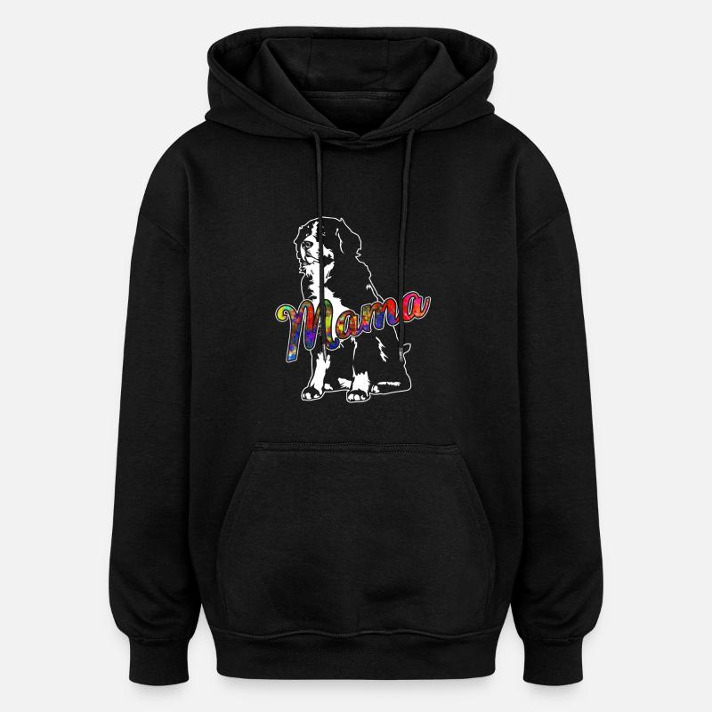 Bernese Mountain Mama - Oversized Unisex Hoodie - black