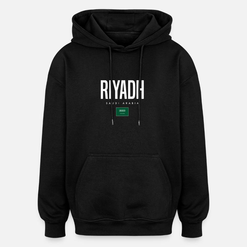 Riyadh, Saudi Arabia - Oversized Unisex Hoodie - black