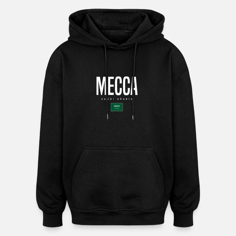 Mecca Saudi Arabia - Oversized Unisex Hoodie - black