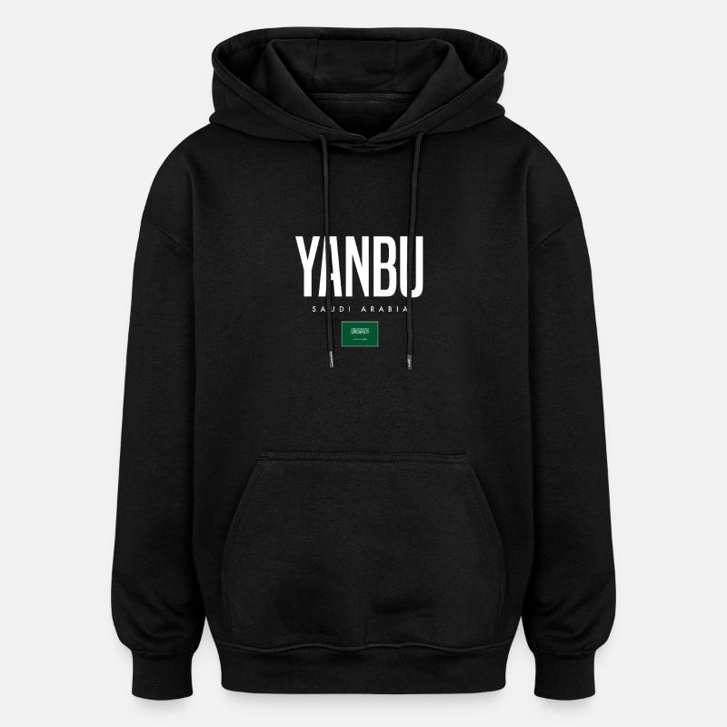 Yanbu Saudi Arabia - Oversized Unisex Hoodie - black