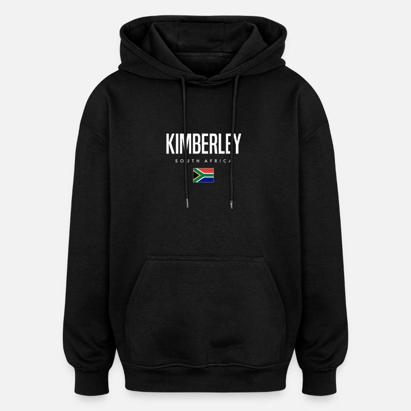Kimberley, Afrique du Sud - Sweat à capuche oversize unisexe - noir