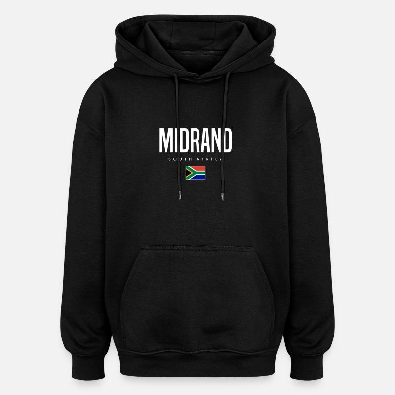Midrand, Afrique du Sud - Sweat à capuche oversize unisexe - noir