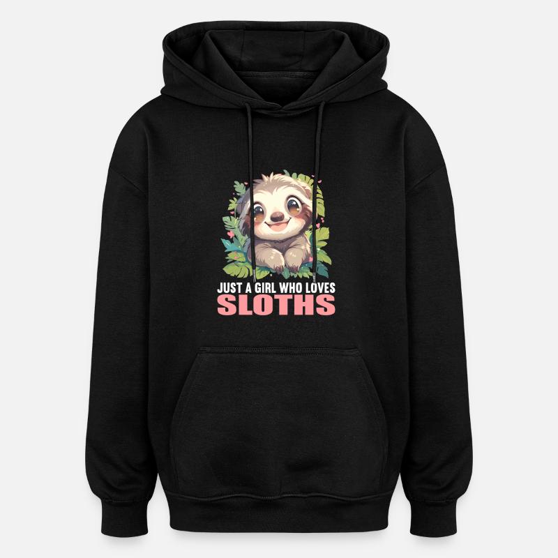 Sloths Sloth - Oversized Unisex Hoodie - black