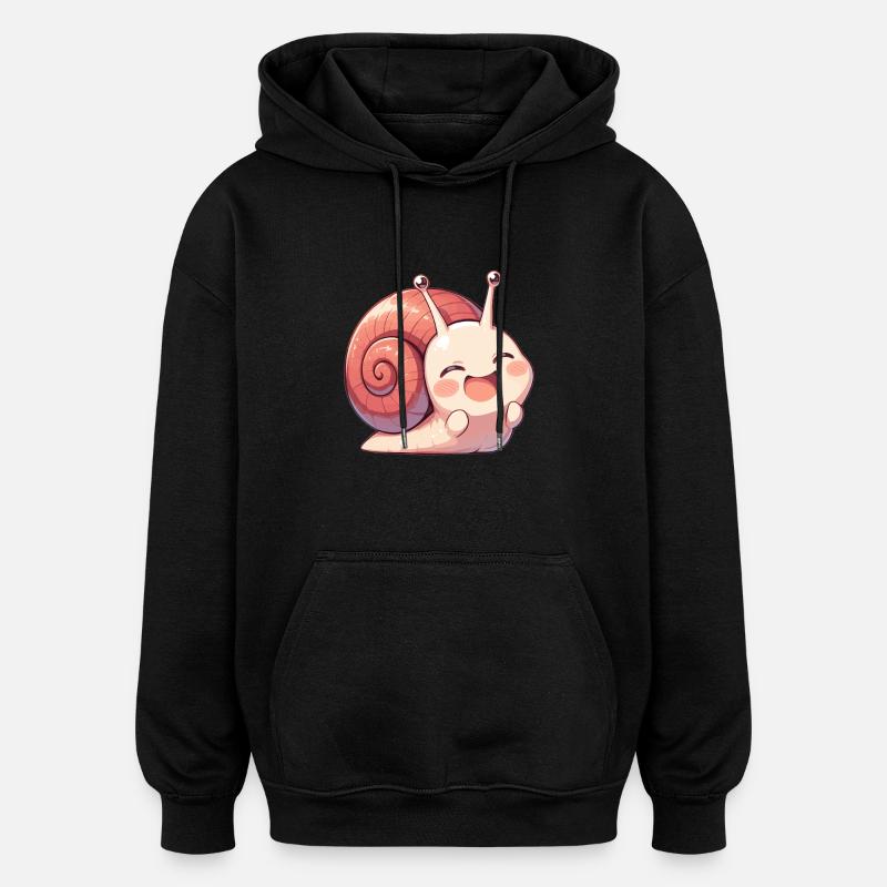 Snails Snail - Oversized Unisex Hoodie - black