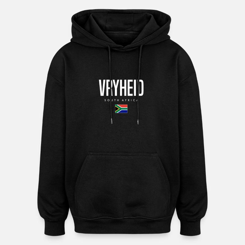 Vryheid, Afrique du Sud - Sweat à capuche oversize unisexe - noir