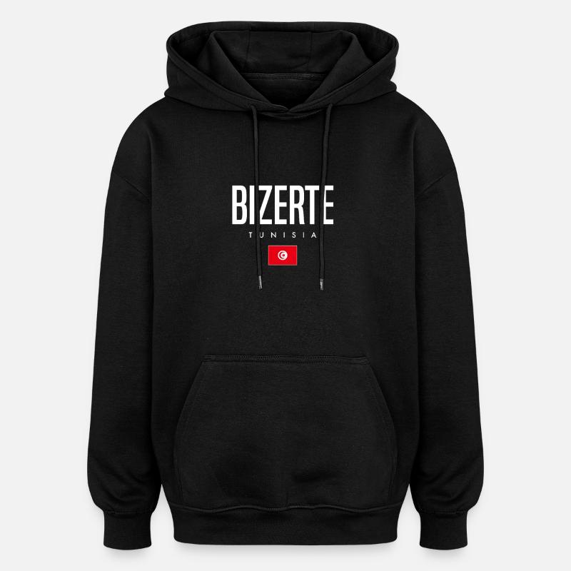 Bizerte Tunisia - Oversized Unisex Hoodie - black