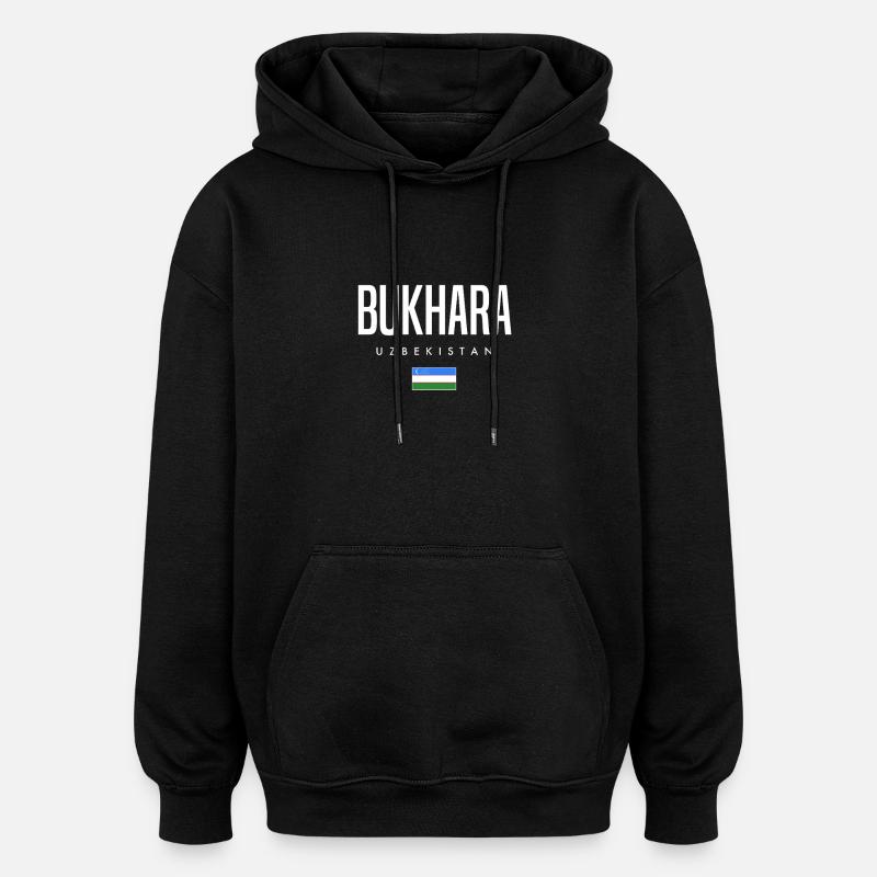 Boukhara, Ouzbékistan - Sweat à capuche oversize unisexe - noir