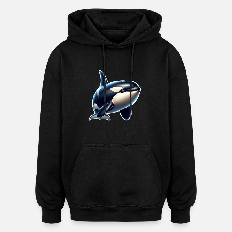 Orca Schwertwal - Oversized Unisex Hoodie - Schwarz