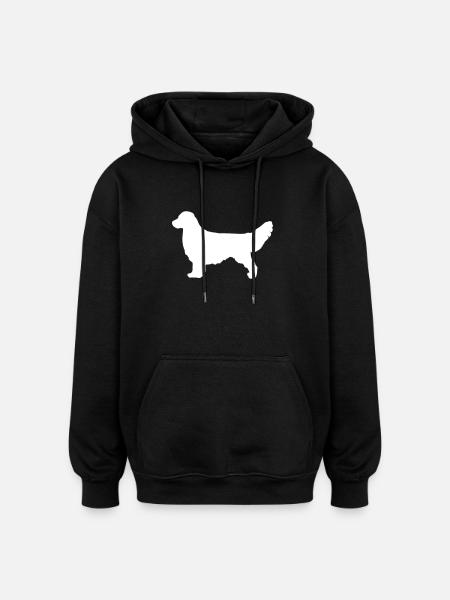GOLDEN RETRIEVER Silhouette - Oversized Unisex Hoodie - black