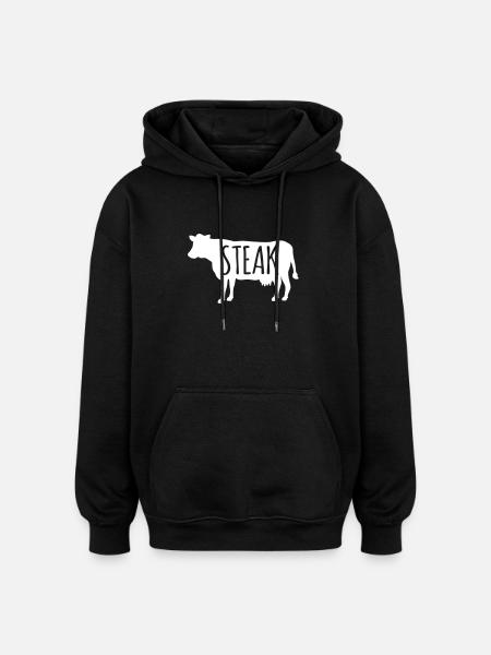 Steak - Oversized Unisex Hoodie - black