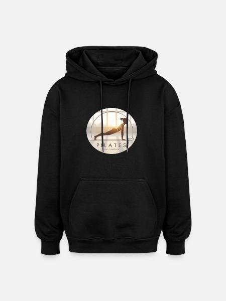 Breath and Flow – Pilates & Balance - Oversized Unisex Hoodie - black