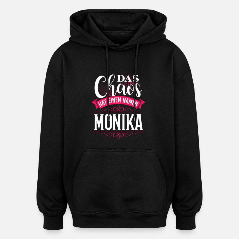 MONIKA - chaos - Oversized Unisex Hoodie - Schwarz