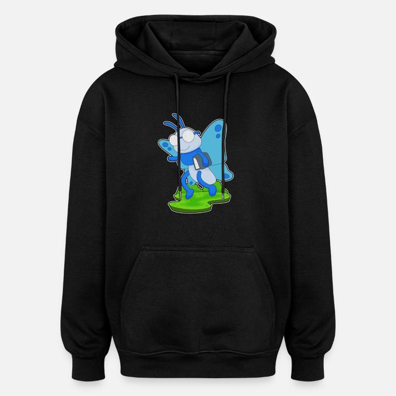 Butterfly Book - Oversized Unisex Hoodie - black