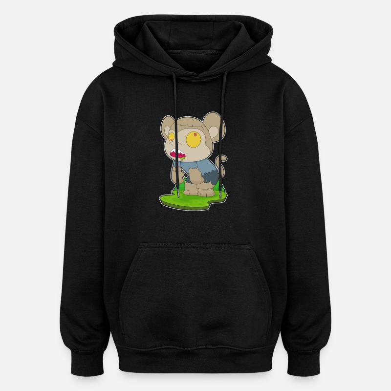 Singe Halloween Zombie - Sweat à capuche oversize unisexe - noir