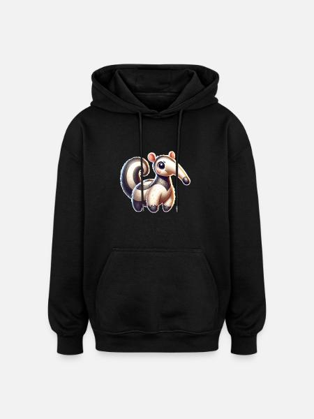 Fourmilier - Sweat à capuche oversize unisexe - noir