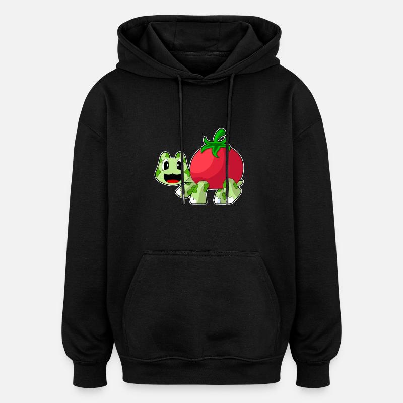 Tomate tortue - Sweat à capuche oversize unisexe - noir