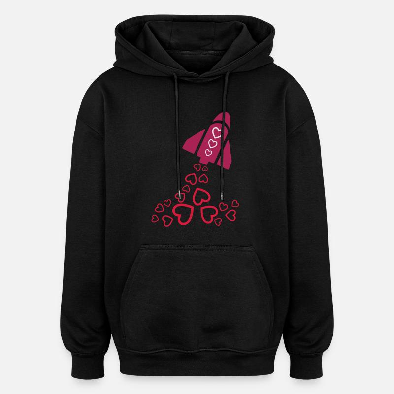 rocketlove_f3 - Sweat à capuche oversize unisexe - noir