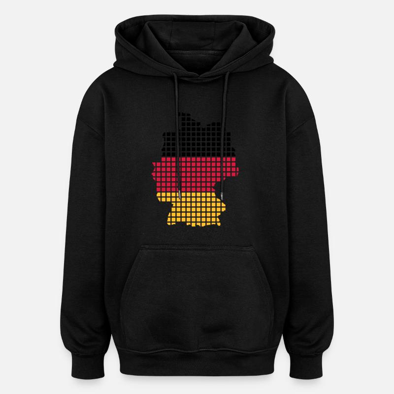 Deutschland - Oversized Unisex Hoodie - Schwarz