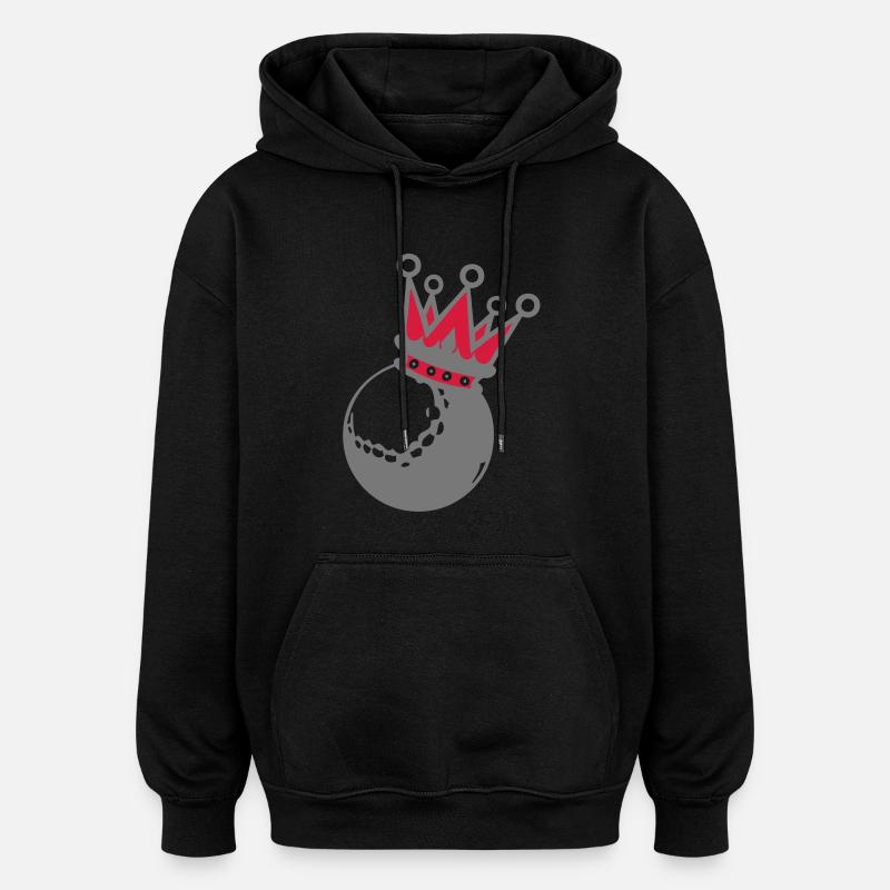golf ball crown crown1 - Oversized Unisex Hoodie - black