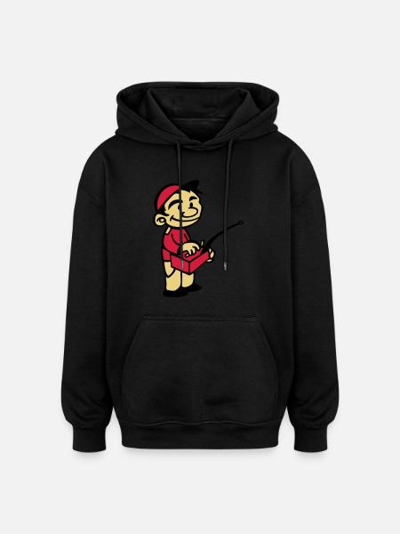 modell Kind mit Modellfunksteuerung - Oversized Unisex Hoodie - Schwarz