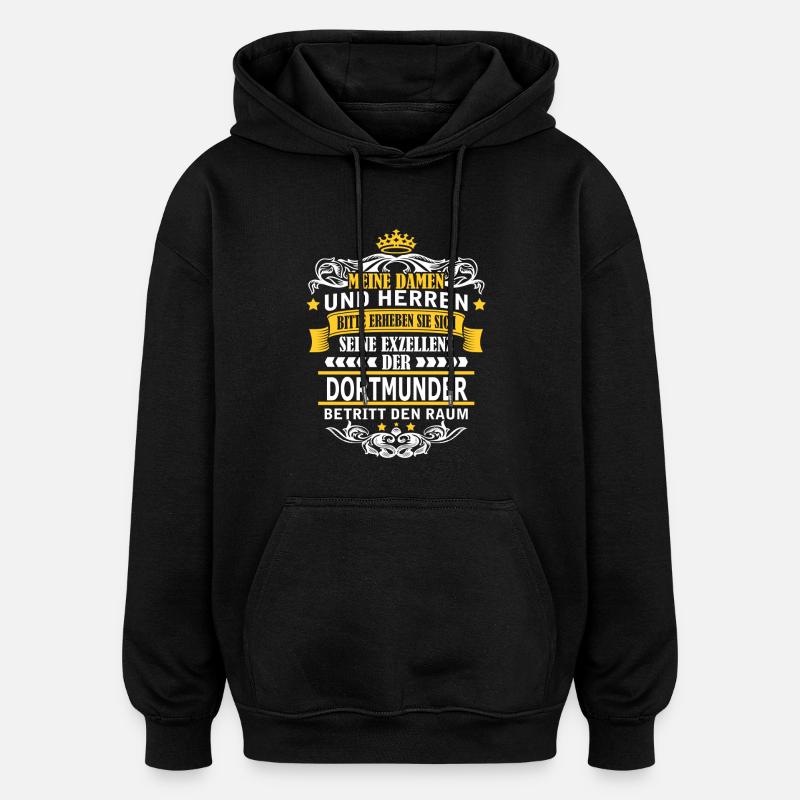 DORTMUND - Oversized Unisex Hoodie - Schwarz