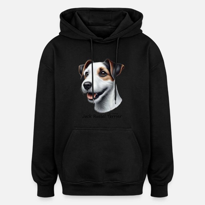 Jack Russel Terrier 003 - Oversized Unisex Hoodie - Schwarz