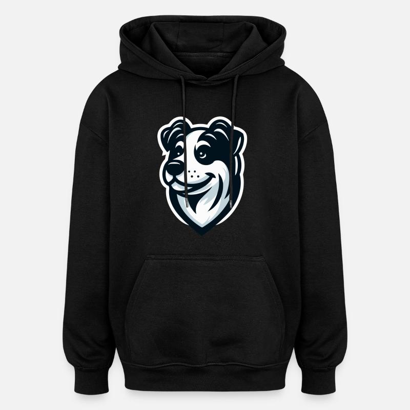 Levrette : Illustration d’un ami - Sweat à capuche oversize unisexe - noir