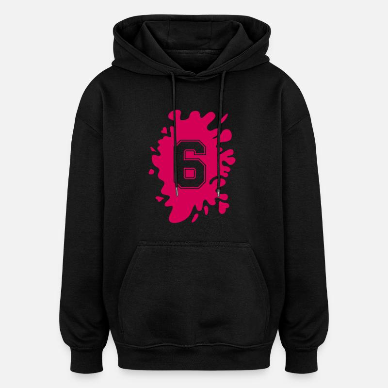 klecks 6 - Oversized Unisex Hoodie - Schwarz