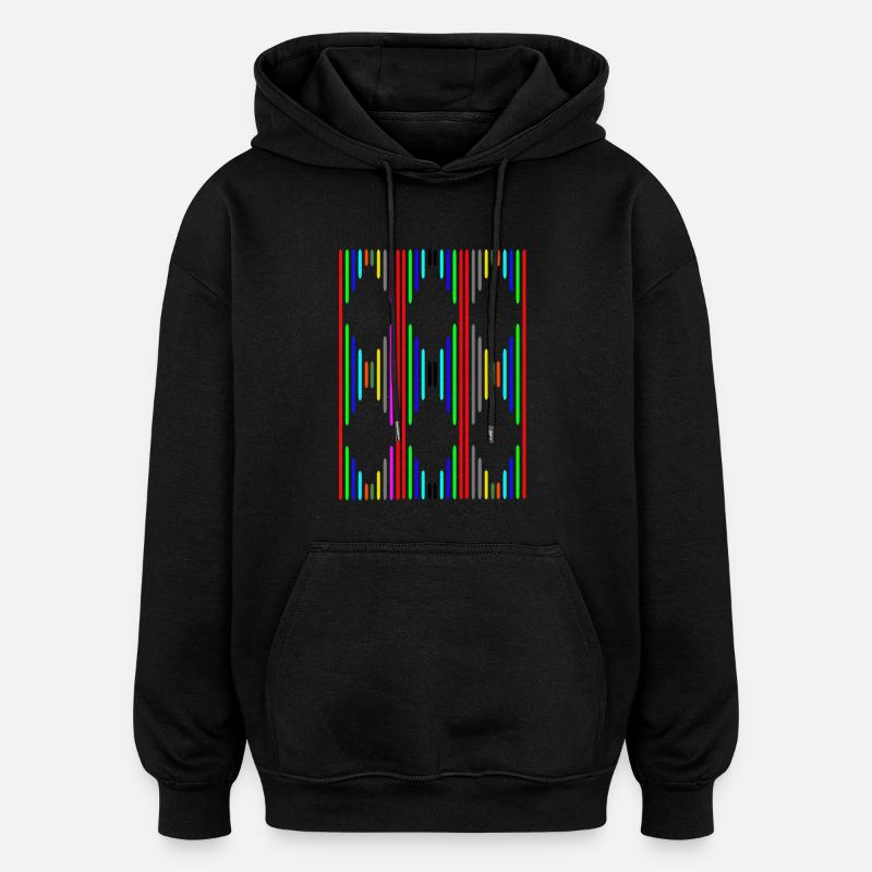 diamond pattern - Oversized Unisex Hoodie - black